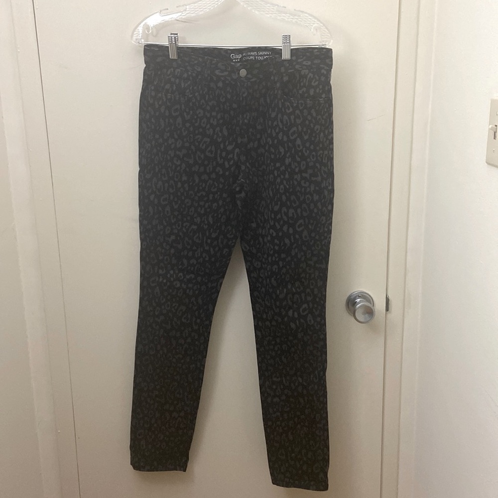 Gap Always Skinny Mid Rise Leopard Print Pants Size 4